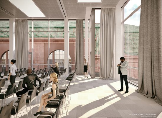 So soll der neue Saal des Rosengartens aussehen. Foto: Schmucker und Partner planungsgesellschaft mbH.